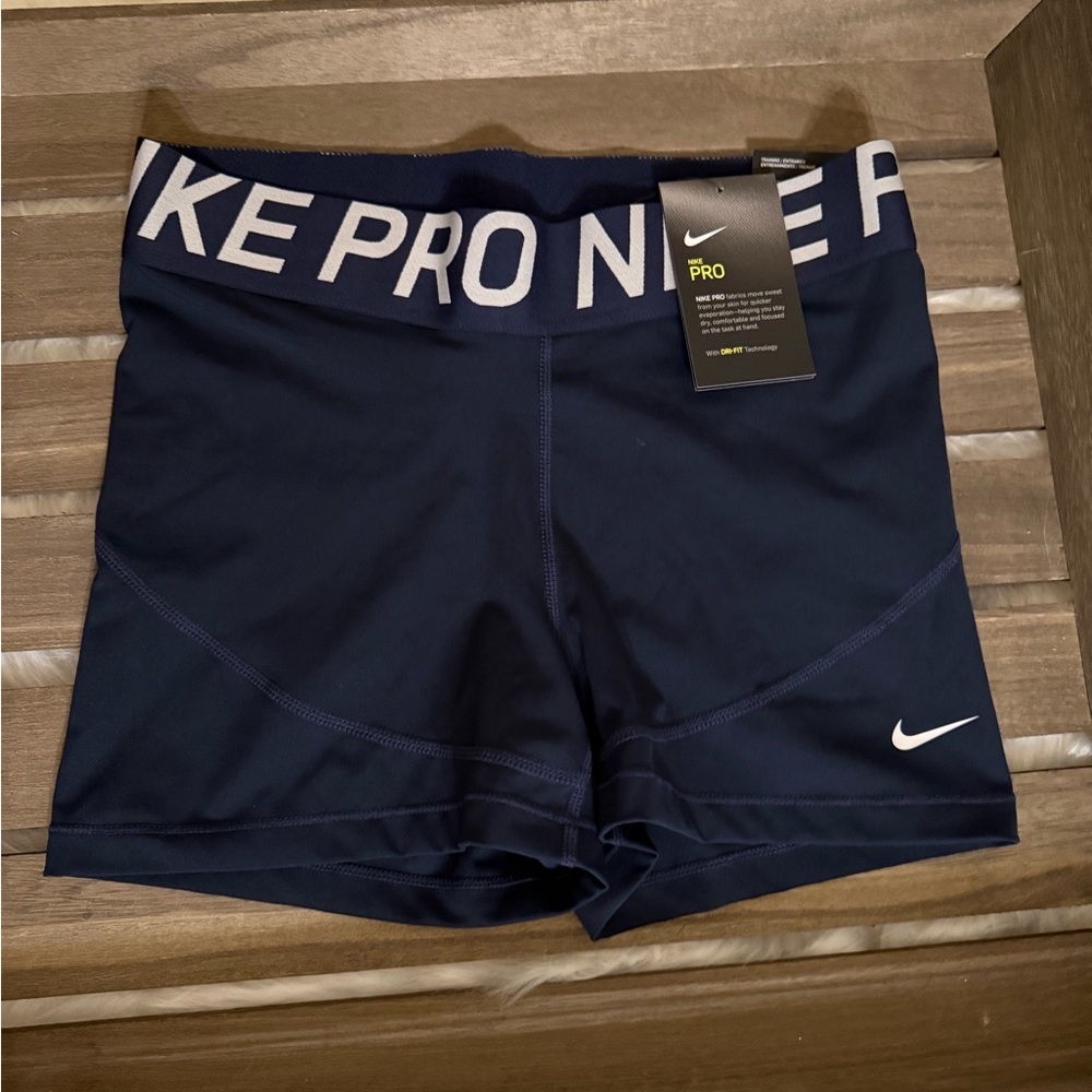 Nike Women's Navy Pro Bike Shorts